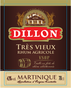 Étiquette très vieux rhum actuelle